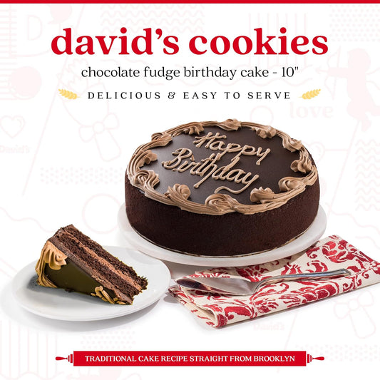 David’S Cookies Chocolate Fudge Cake 10” - Birthday Cake For Delivery Fresh Bakery Dessert - Quality Cakes For Delivery - Great Birthday Gift Idea