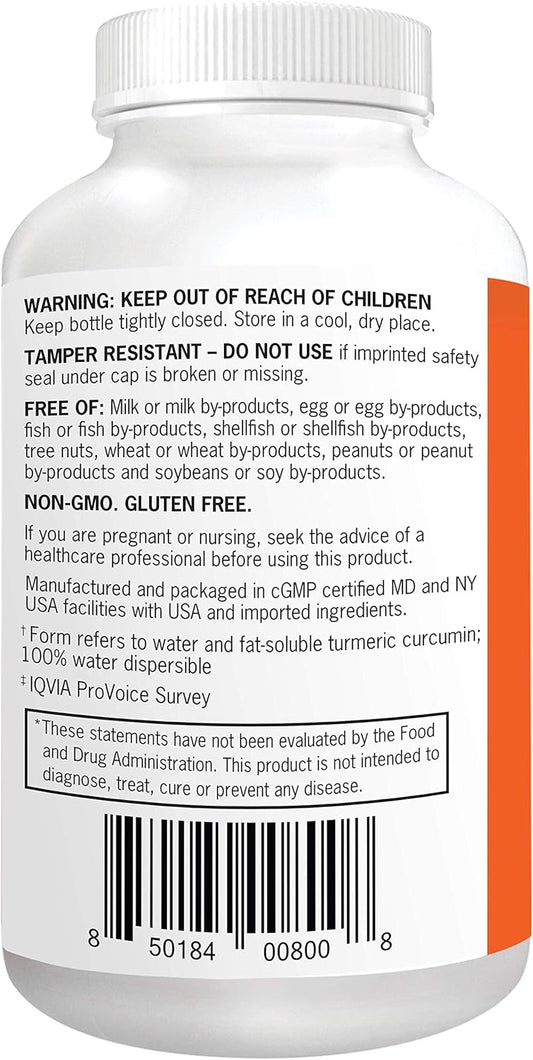 Turmeric Curcumin Softgels, Qunol with Ultra High Absorption 1000mg, Joint Support, Dietary Supplement, Extra Strength, 30 Softgels