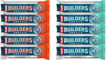 Clif Builders - Chocolate Mint And Chocolate Flavor - Variety Pack - Plant Based Protein Bars - Gluten Free - Non-Gmo - Low Glycemic - 20G Protein - 2.4 Oz. (10 Count)