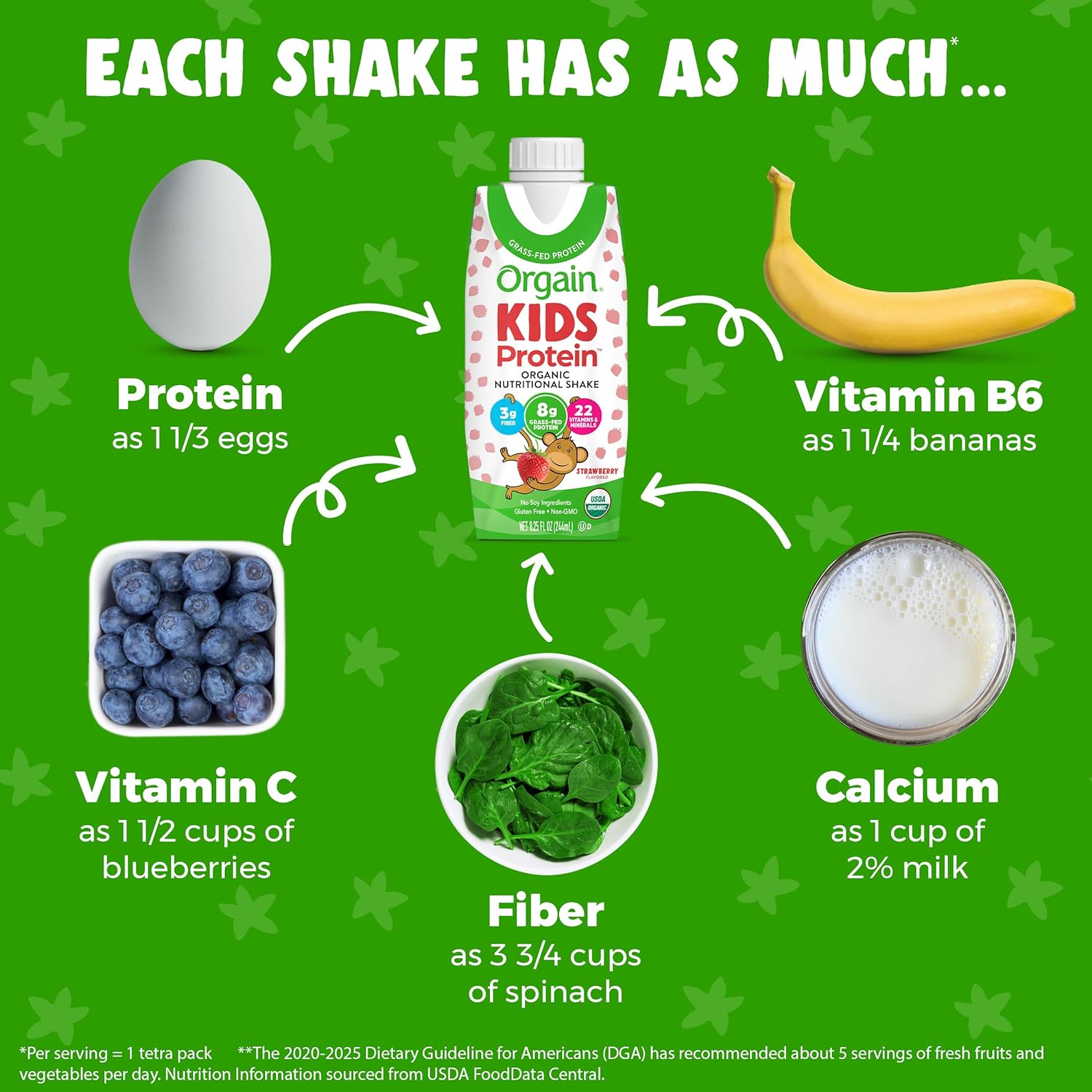 Orgain Organic Kids Nutritional Protein Shake, Strawberry - Kids Snack