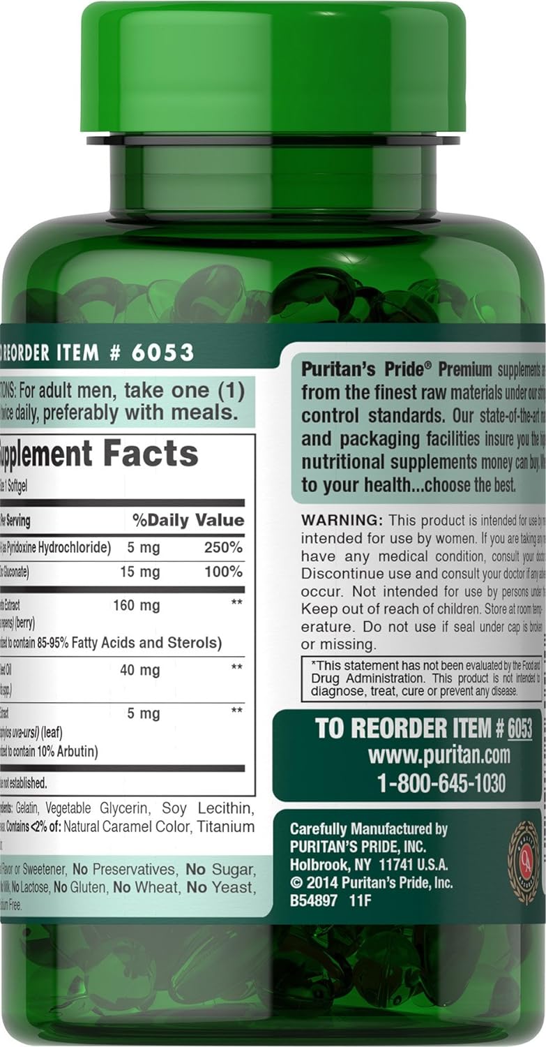 Puritan's Pride Prosta-Metto Saw Palmetto Complex for Men-240 Softgels