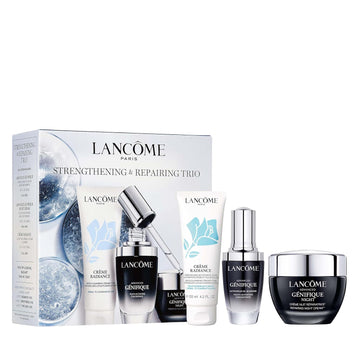 LancÃ´me Strengthening & Repairing Trio - 3-Piece Skincare Gift Set - Includes Creme Radiance Cleanser Advanced GÃ©nifique Sensitive Antioxidant Serum, Anti-Oxidant Face Serum To Reset And Rescue Skinâ€¦