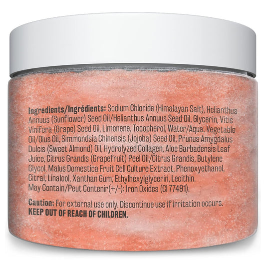 Himalayan Salt Scrub Face Foot & Body Exfoliator Infused With Collagen And Stem Cell Natural Exfoliating Salt Body Scrub For Toning Cellulite Skin Care By M3 Naturals