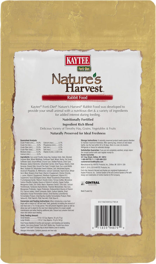 Kaytee Nature'S Harvest Rabbit Food, 4 Pound