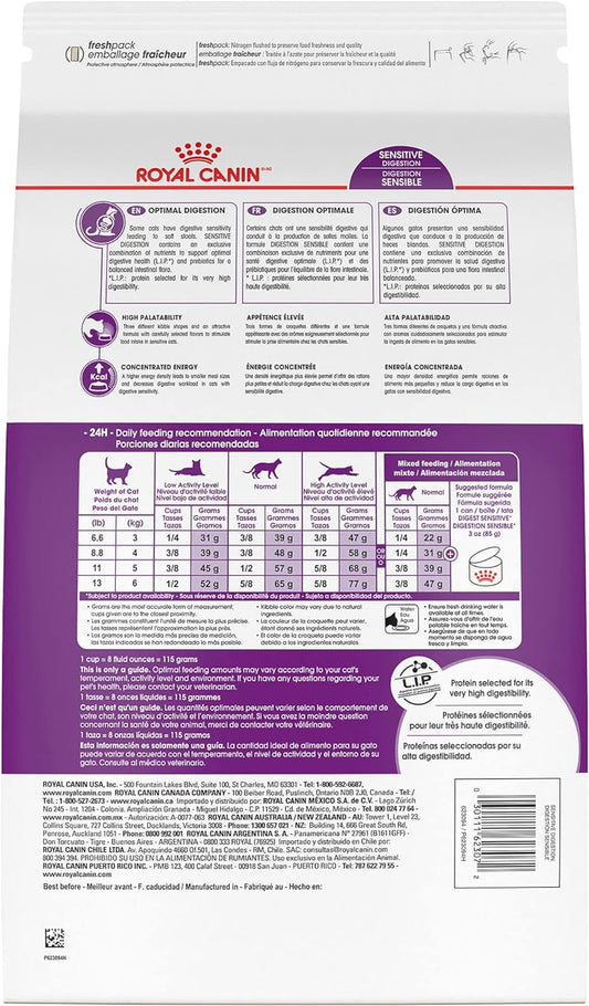 Royal Canin Feline Health Nutrition Sensitive Digestion Cat Food Dry Formula, Balanced Nutrition to Support Digestive Health, 7 lb Bag