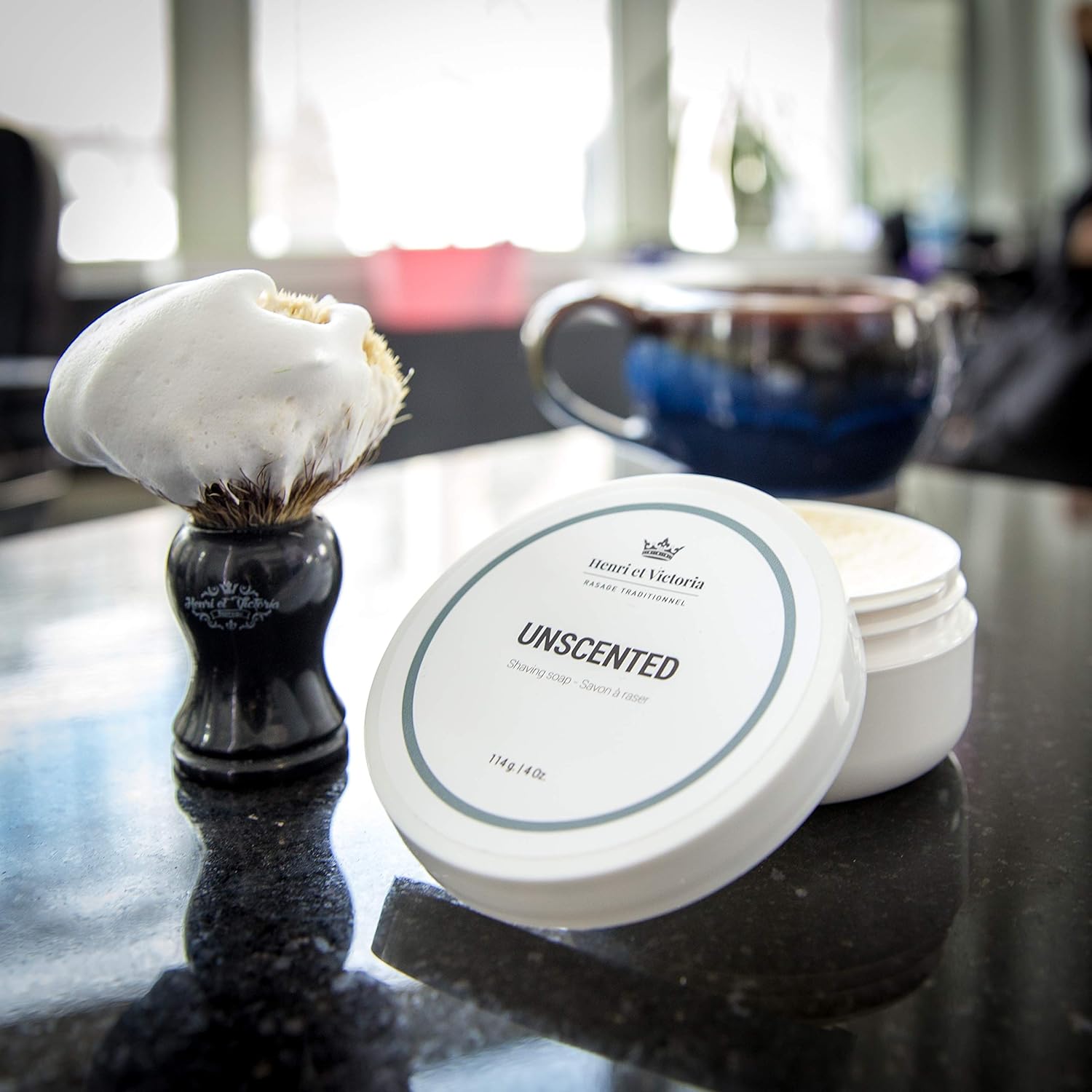 Henri Et Victoria Shaving Soap For Men | Smooth Shave, Lathers Up Nicely, Long-Lasting Scent | Canadian Made By Skilled Artisan 114 G (4 Oz) (Unscented) : Beauty & Personal Care