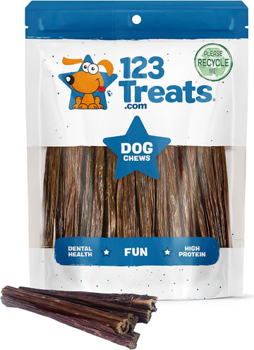 Beef Dog Treats (6 Inches - 30 Count) 100% Natural Gullet Sticks for Dogs - Delicious Dog Jerky Snack for Dogs