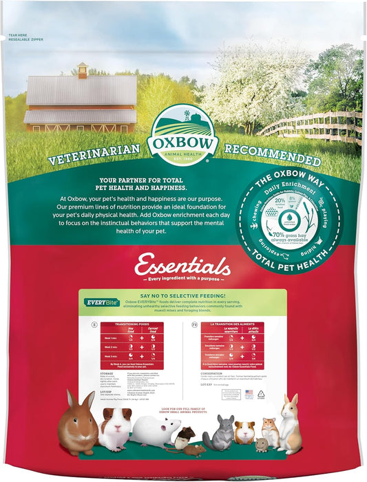 Oxbow Essentials Adult Guinea Pig Food - All Natural Adult Guinea Pig Pellets- No Artificial Ingredients- Veterinarian Recommended- All Natural Vitamins & Minerals- Made In The Usa - 25 Lb