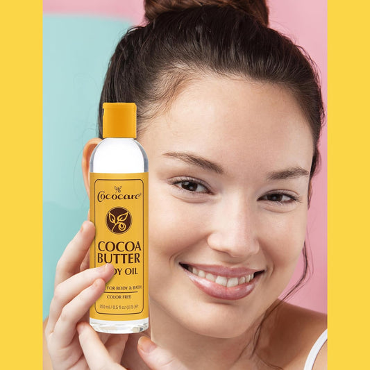 Cococare Cocoa Butter Body Oil - Lightweight And Fast Absorbing - 8.5 Fl Oz