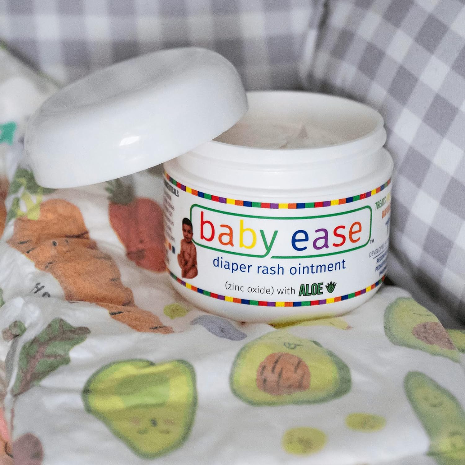 BabyEase - Diaper Rash Cream with Zinc Oxide and Aloe Vera - Recommended by Pediatricians and Pharmacists. Relief & Prevention, Hypoallergenic, Phthalate- & Paraben-Free Paste : Baby