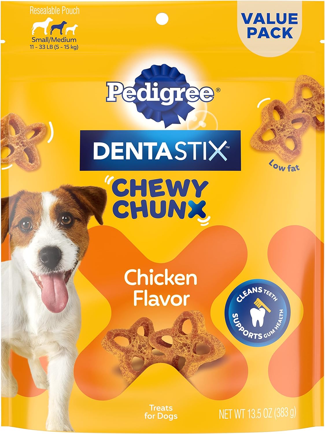 Pedigree DentaStix Chewy Chunx Dental Treats, Small/Medium Dog – 13.5 oz