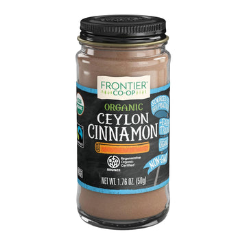 Frontier Natural Products Cinnamon, Og, Grnd Ceyln, Ft, 1.76-Ounce