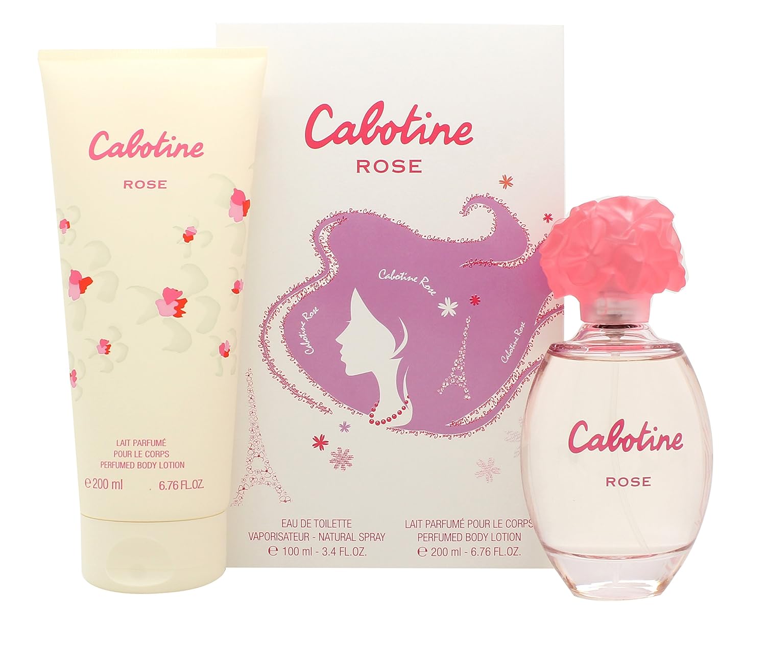 Cabotine Rose By Parfums Gres Set-Edt Spray 3.4 Oz & Body Lotion 6.7 Oz For Women : Fragrance Sets : Beauty & Personal Care
