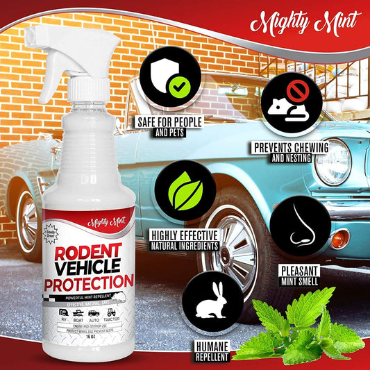 Rodent Repellent Spray For Vehicle Engines And Interiors - Cars, Trucks, Rvs, & Boats