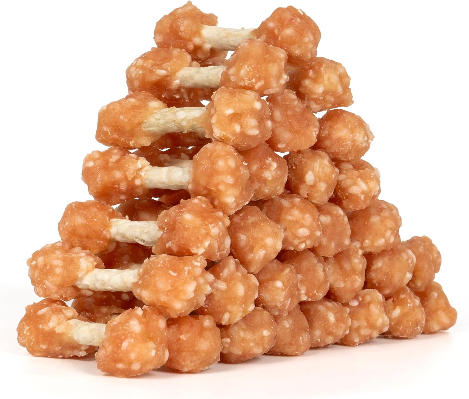 Mon2Sun Dog Treats, 16Oz Mini Rawhide Dog Chews, Chicken Dumbbells With Rice For Small Dogs & Toy Breed, Crunchy And Healthy (2.5 Inch 30 Count)