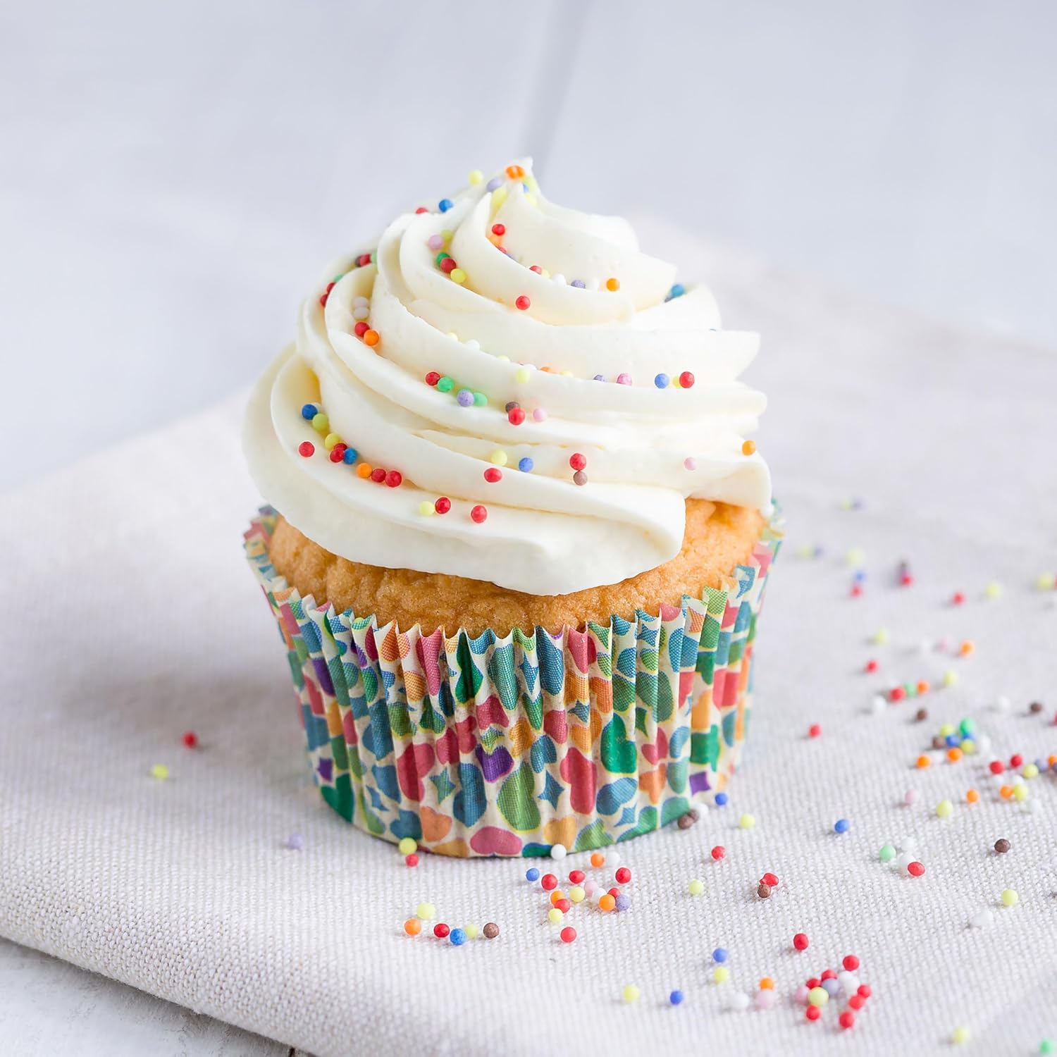 Yupik Birthday Cake Sprinkles, 2.2 Lb, Rainbow Nonpareil Sprinkles, Gluten-Free, Kosher, Cholesterol-Free, Sodium-Free, Fat-Free, Perfect For Baking, Decorating Ice Cream, Cakes, Cookies, & Donuts