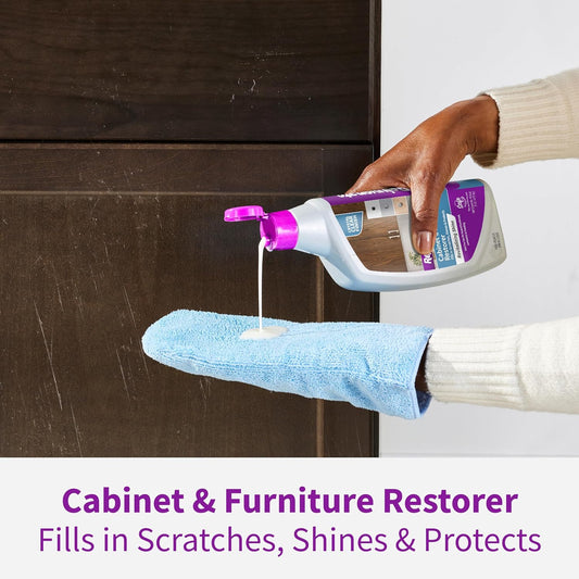 Rejuvenate Cabinet And Furniture Restorer Fills In Scratches, Shines And Protects Indoor Cabinets And Furniture, 16 Ounces