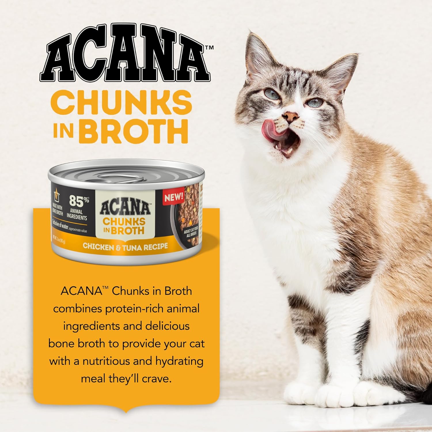 ACANA Chunks in Broth Chicken & Tuna Recipe, 3oz : Pet Supplies