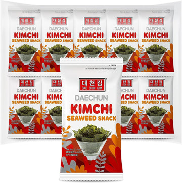 Choi'S 1 Kimchi Seaweed Snacks / (20 Pack) / Product Of Korea/Kimbap, Gimbap, Vegan, Keto, Gluten Free, Full Of Fiber, Vitamin, Mineral, High Protein Snack