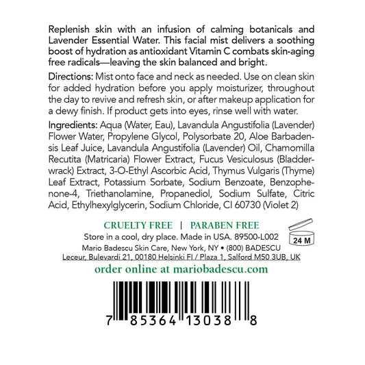 Mario Badescu Facial Spray Aloe, Rose Water And Chamomile - Lavender Duo For Face, Neck Or Hair, Cooling And Hydrating Face Mist For All Skin Types, Dewy Finish