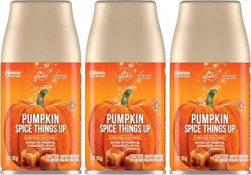 Glade Automatic Spray Refill - Pumpkin Spice Things Up - Holiday Collection 2020 - Net Wt. 6.2 OZ (175 g) Per Refill Can - Pack of 3 Refill Cans