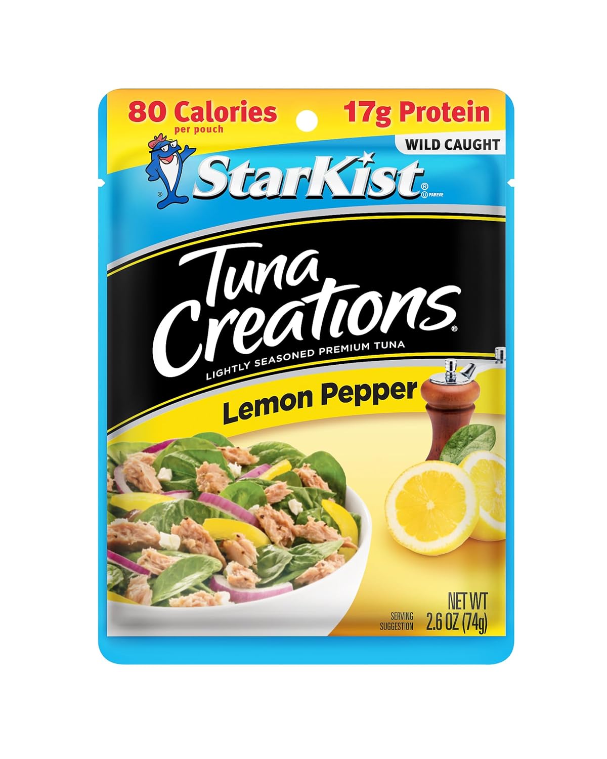 StarKist Tuna Creations Lemon Pepper, (Packaging May Vary), 2.6 Oz, Packof 12