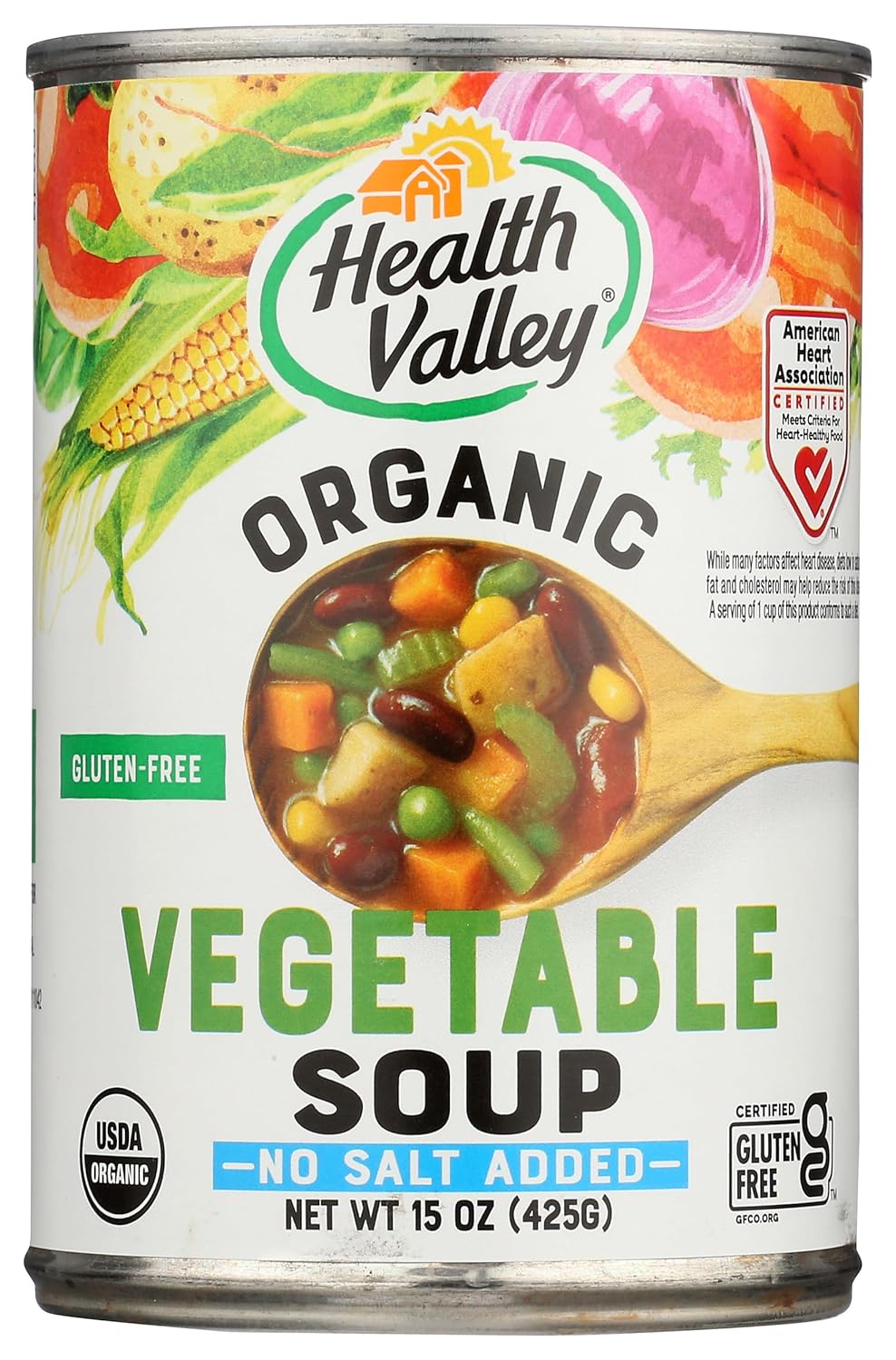 Health Valley Organic No Salt Vegetable Soup, 15 Oz