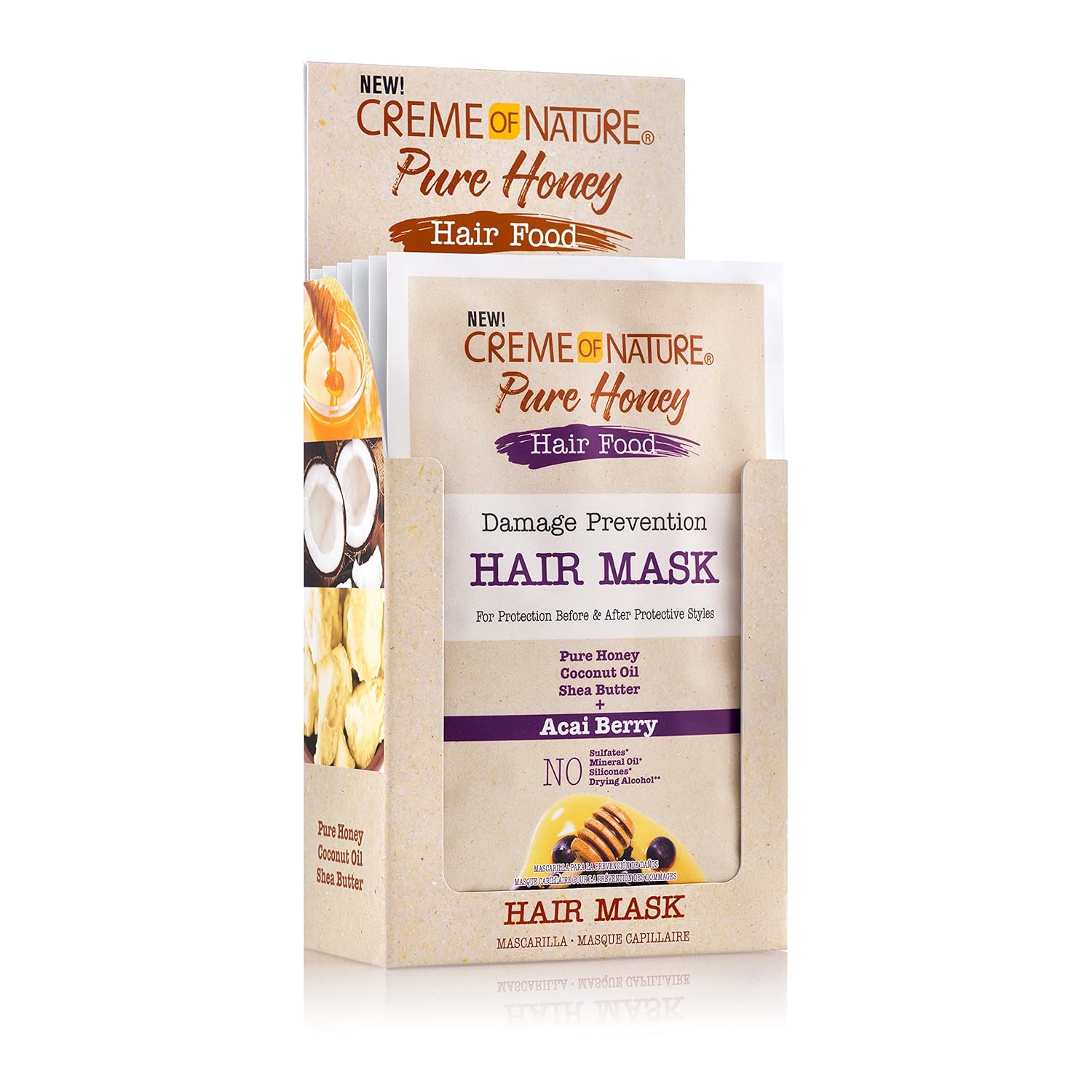Creme of Nature, Acai Hair Mask, Honey and Acai Formula, 1.75 Oz : Beauty & Personal Care