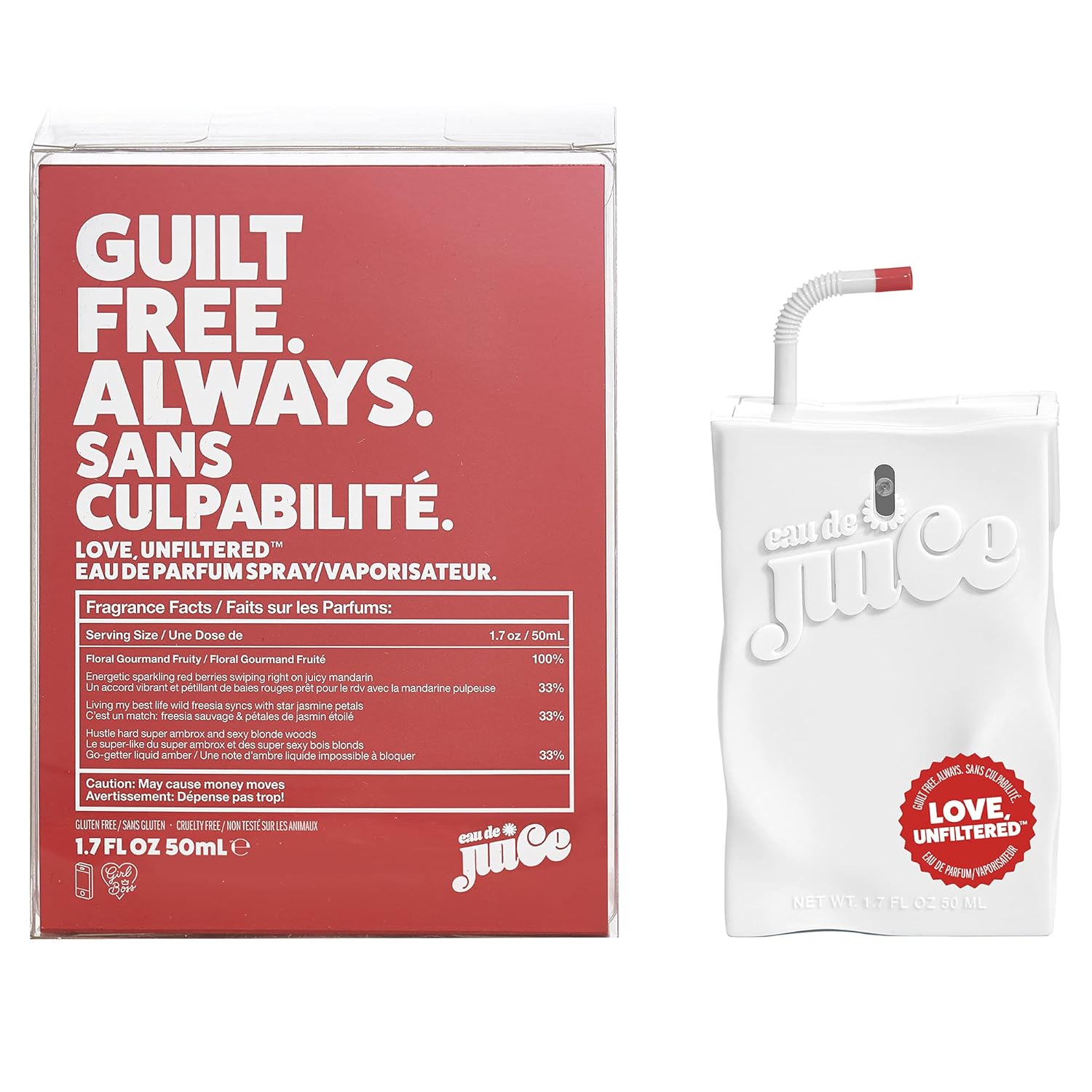 Eau De Juice Love Unfiltered Edp Spray, Floral, 1.7 Fl Oz : Beauty & Personal Care