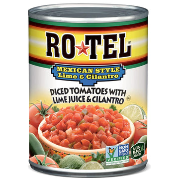 ROTEL Mexican Style Lime and Cilantro Diced Tomatoes and Green Chilies, 10 oz. (Pack of 12)