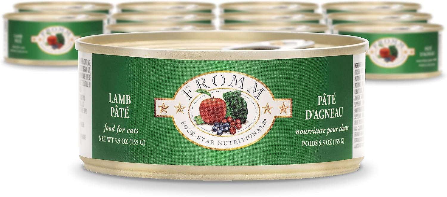 Fromm Four-Star Nutritionals Lamb Pate Cat Food - Premium Wet Cat Food - Lamb Recipe - Case Of (12) 5.5 Oz Cans