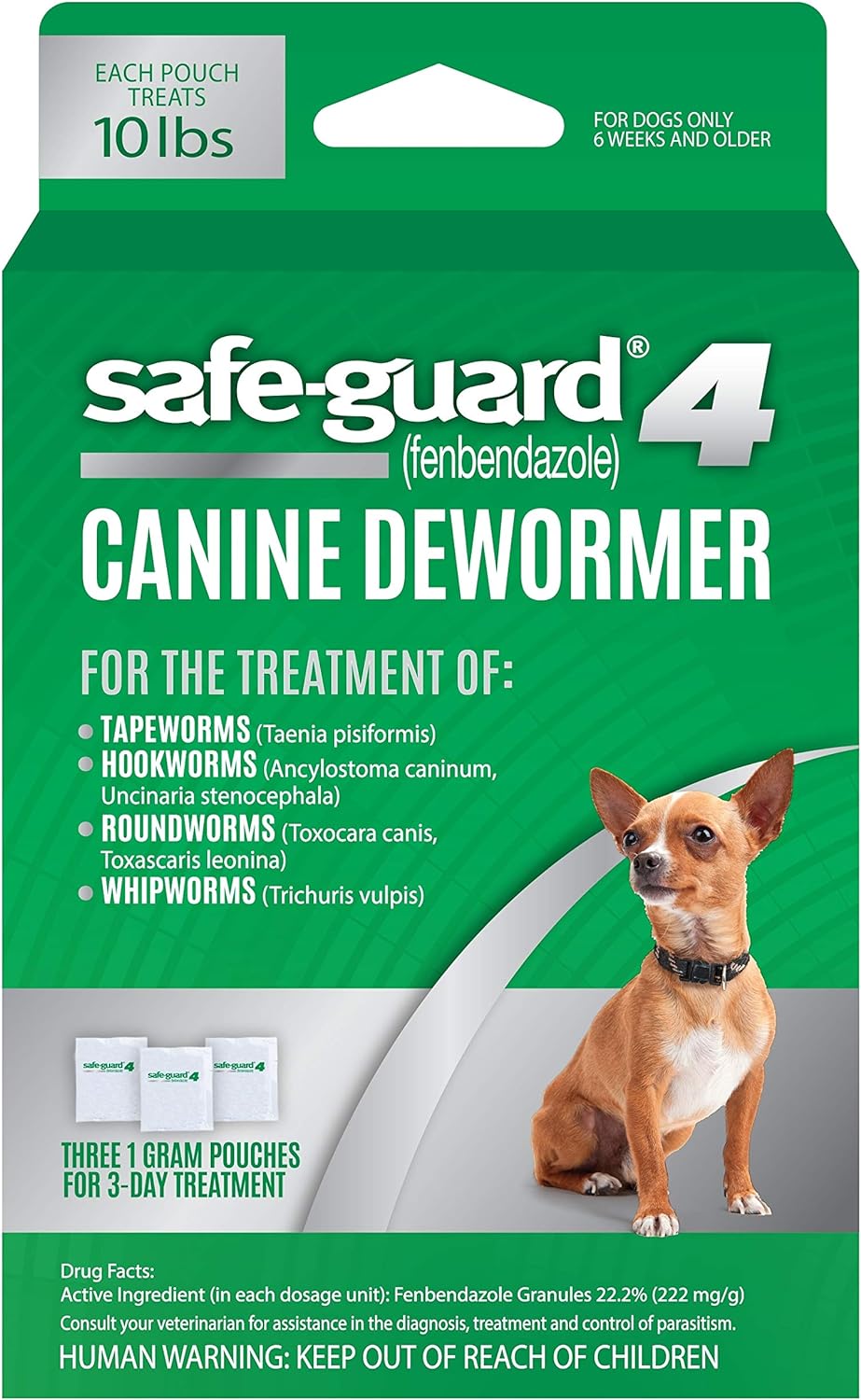8in1 Safe-Guard Canine Dewormer for Small Dogs, 3 Day Treatment
