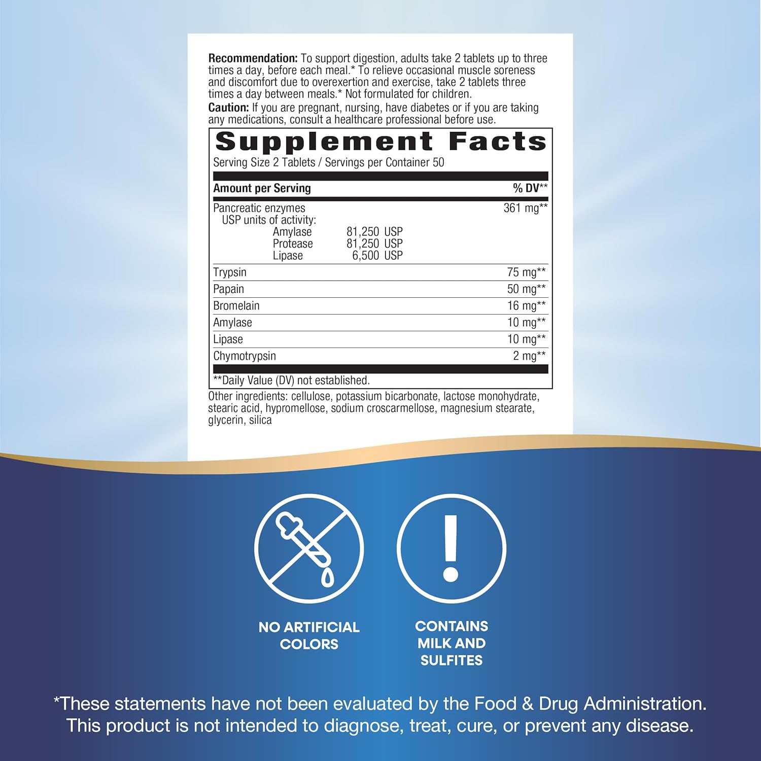 Nature'S Way Mega-Zyme, Pancreatic & Systemic Enzymes*, Relieves Occasional Muscle Soreness Due To Overexertion And Exercise,* Digestive Support*, 100 Tablets (Packaging May Vary) : Health & Household