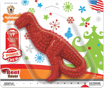 Nylabone Power Chew Holiday Dinosaur Chew Toy For Dogs Beef Large/Giant (1 Count)