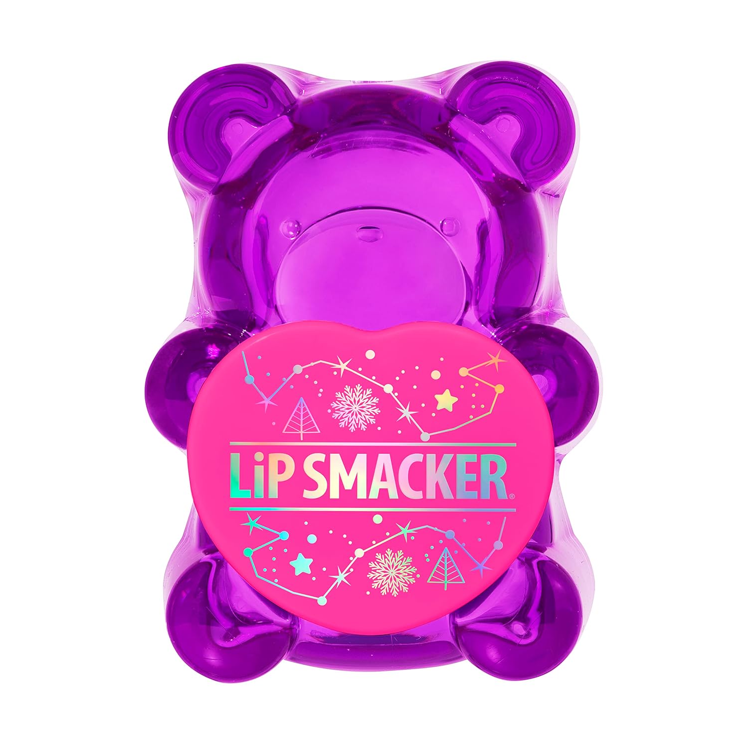 Lip Smacker Holiday Sugar Bear Flavored Lip Balm Gum Drop Purple Stocking Stuffer