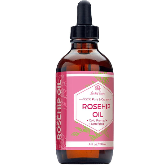 Leven Rose Rosehip Seed Oil For Face 4 Oz - Pure Rosehip Oil For Face - Unrefined Cold Pressed Rosehip Oil For Body - Nighttime Face Moisturizer For Hair, Skin & Nails