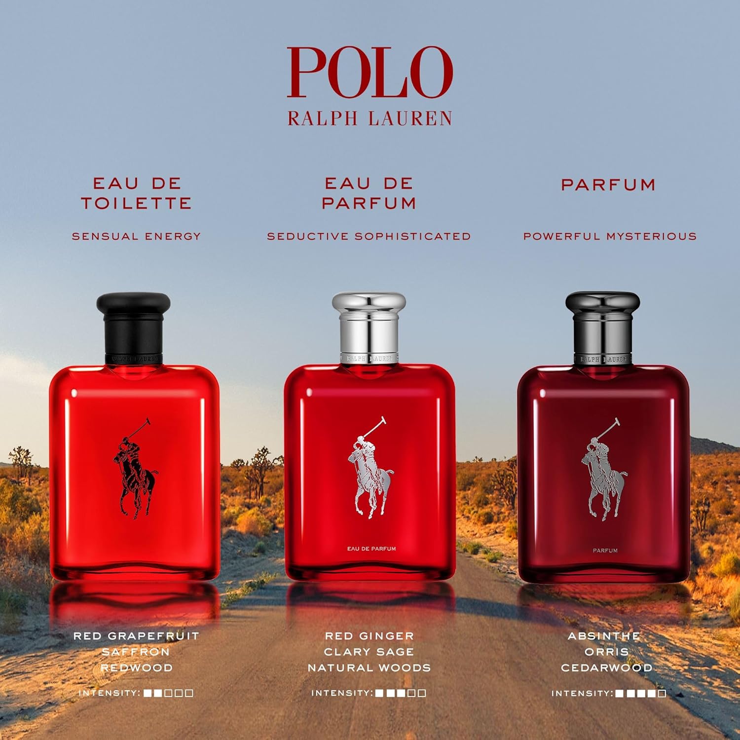 Ralph Lauren - Polo Red - Eau de Toilette - Men's Cologne Gift Set- Fresh Daring Woody Spicy Scent - Full Size, 2.5 Fl Oz & Travel Size, 0.3 Fl Oz : Beauty & Personal Care