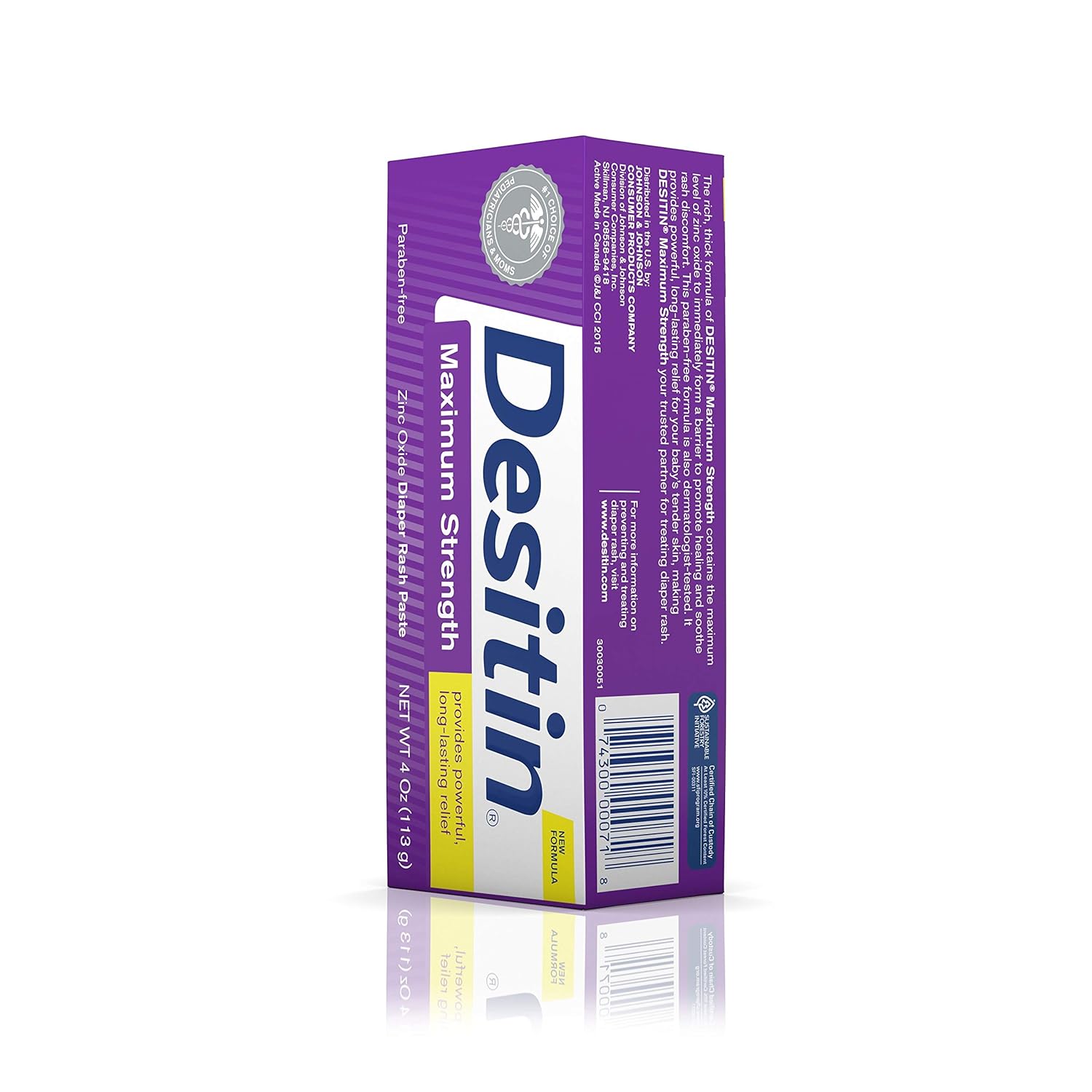 Desitin Maximum Strength Baby Diaper Rash Cream for Relief & Prevention with 40% Zinc Oxide, Original, 4 Oz : Baby