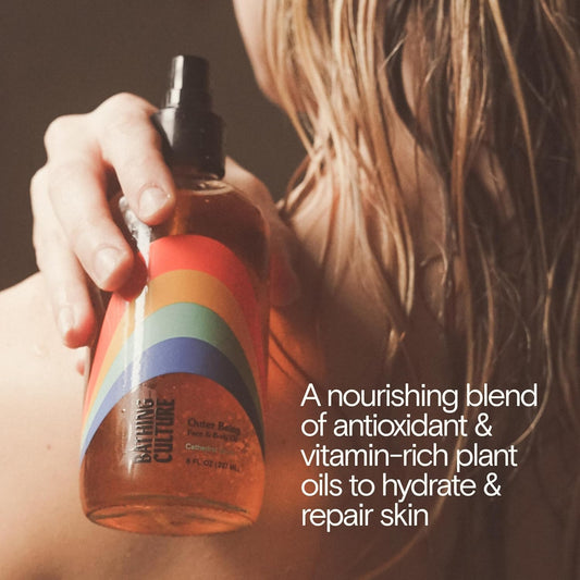 Bathing Culture, Organic Outer Being Body Oil, Organic Body Oil For Women And Men, After Shower Moisturizer, Natural, Biodegradable, Vegan Personal Care, Cathedral Grove Scent, 8 Fl Oz, 236 Ml