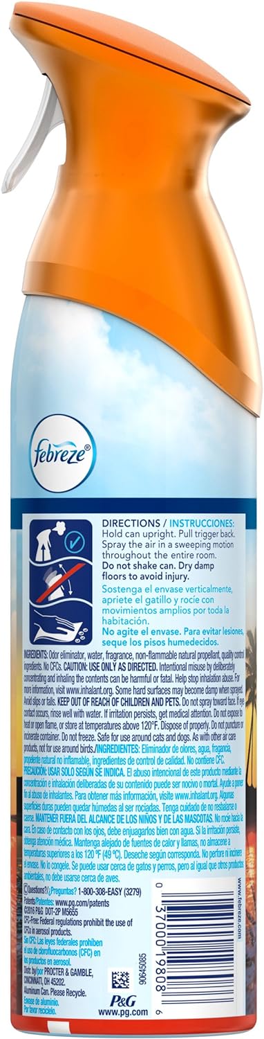 Febreze Air Freshener, Air Effects Hawaiian Aloha Air Freshener, 9.7 Oz, 6 Count