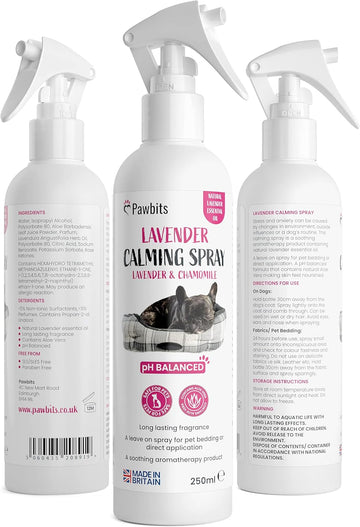 Lavender Calming Spray for Stressed and Anxious Dogs 250ml - Dog-Friendly Cologne to Neutralise Odours and Calm Anxious Pets?M0624
