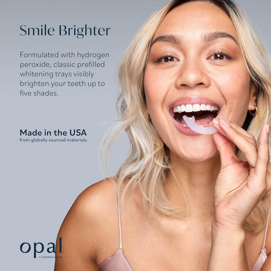 Opal by Opalescence Go - Prefilled Teeth Whitening Trays - Classic - (7 Treatments) - Hydrogen Peroxide - Cool Mint - Made by Ultradent. Op-Tr-Clas-5527-1