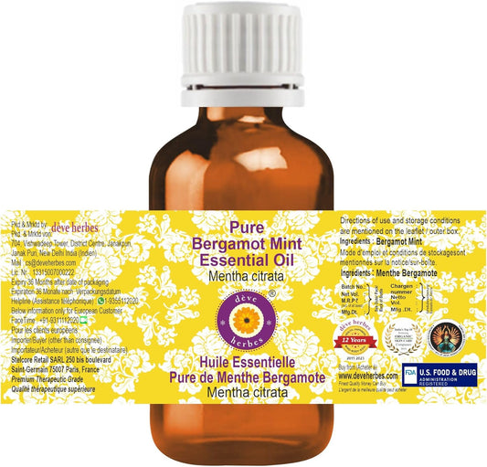 Deve Herbes Pure Rosewood Essential Oil (Dalbergia Sissoo) Steam Distilled 10Ml (0.33 Oz)