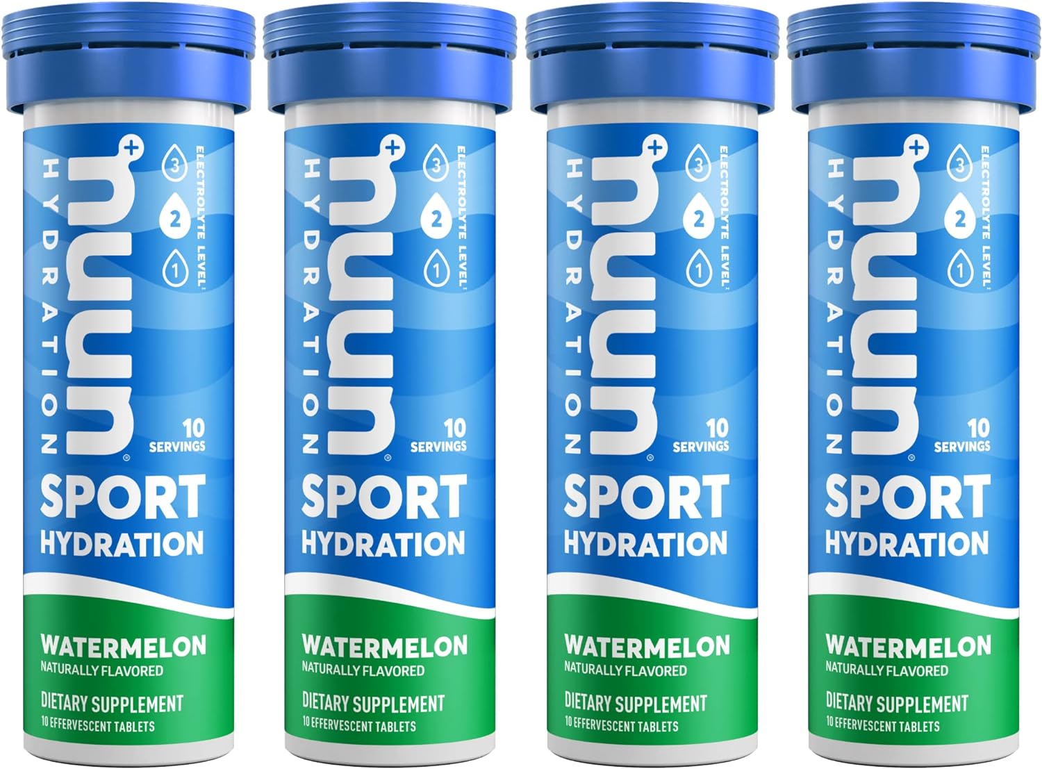 Nuun Sport Electrolyte Tablets for Proactive Hydration, Watermelon, 4