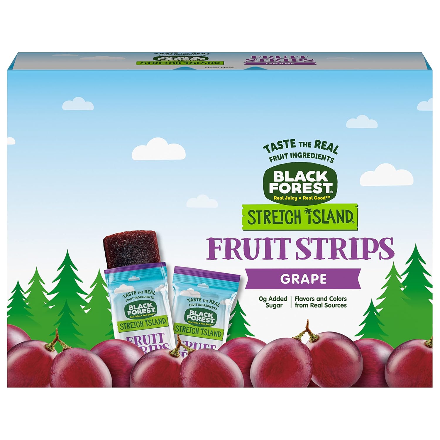 Black Forest Stretch Island Fruit Strips, Grape Flavor, 0.5 Ounce Strips (Pack Of 30)