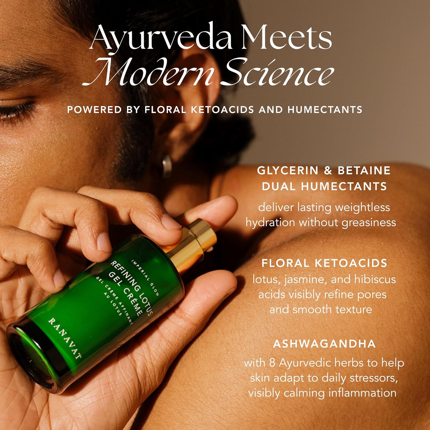 Ranavat Refining Lotus Gel Cream - Hydrating Gel Moisturizer & Pore Minimizer – Improves Radiance & Texture With Hyaluronic Acid & Floral Ketoacids (1.7 Oz) : Beauty & Personal Care