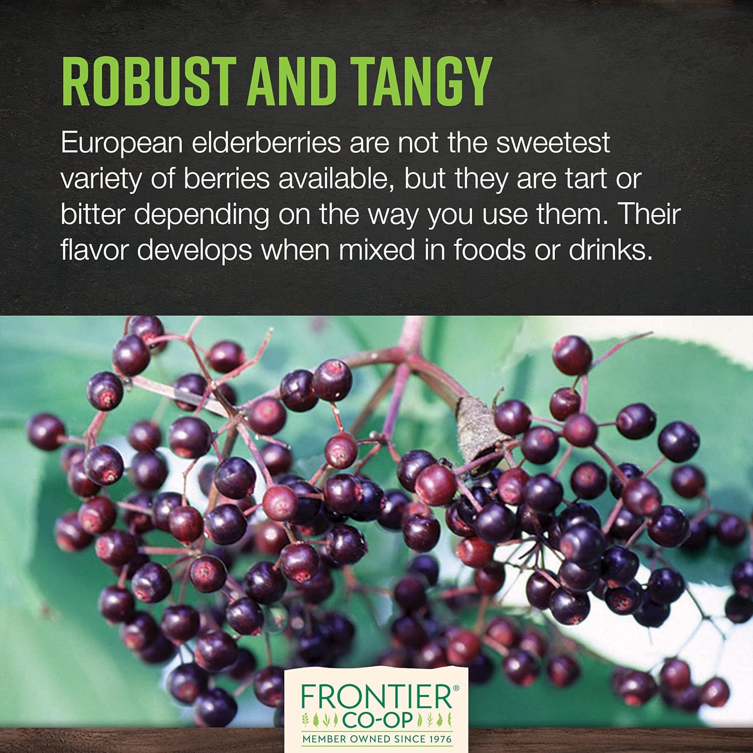 Frontier Co-op Organic Dried Elderberries, 1lb Bulk Bag, European Whole | Kosher & Non-GMO Organic Elderberry Berries Dried, for Tea, Immune Support : Grocery & Gourmet Food