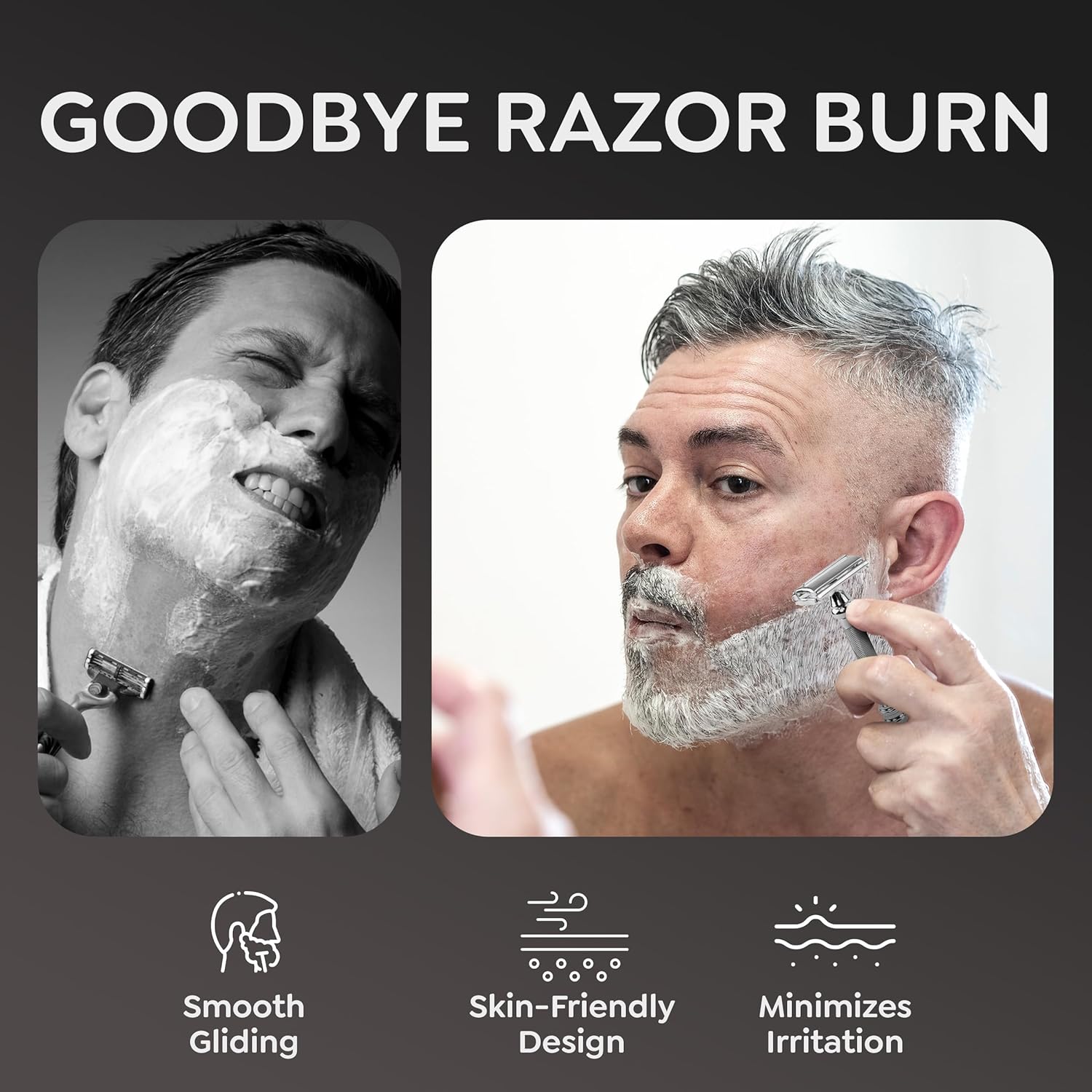 Parker 99R Chrome Long Handle Heavyweight Butterfly Open Double Edge Safety Razor For Men, 5 Parker Premium Platinum Double Edge Razor Blades Included : Beauty & Personal Care