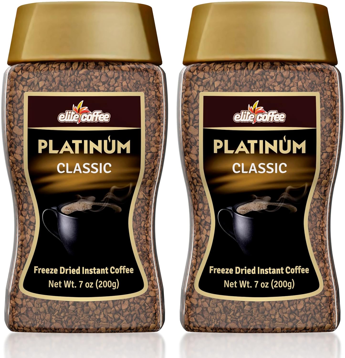 Elite Platinum Freeze Dried Instant Coffee Classic (Pack of 2)