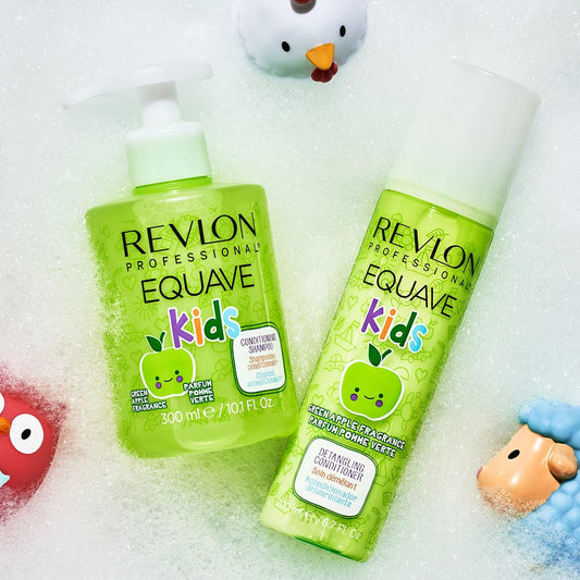 Revlon Professional Equave Kids Conditioning Shampoo, Sulphate-Free Shampoo For Kids, Green Apple Fragrance (300Ml)